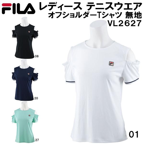 FILA フィラ レディース テニス ウェア オフショルダー Tシャツ FILA フィラ レディース テニス ウェア オフショルダー Tシャツ
