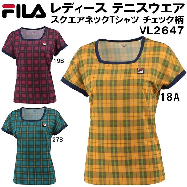 FILA フィラ レディース テニス ウェア スクエアネック Tシャツ FILA フィラ レディース テニス ウェア スクエアネック Tシャツ