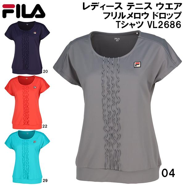 フィラ FILA レディース テニス ウエア フリルメロウ ドロップ Tシャツ VL2686