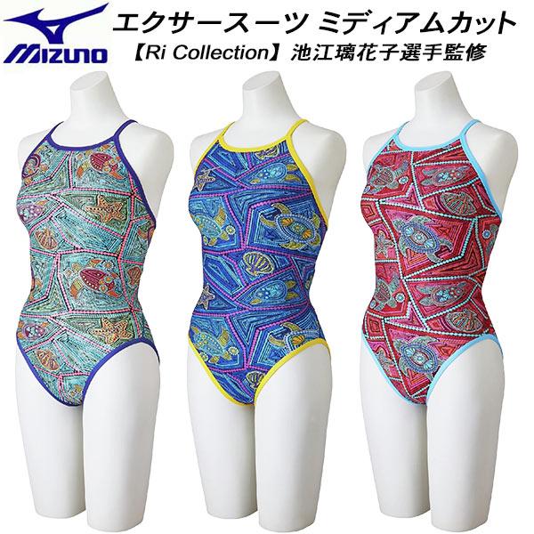 MIZUNO（ミズノ） レディース 競泳水着 練習用 ミディアムカット