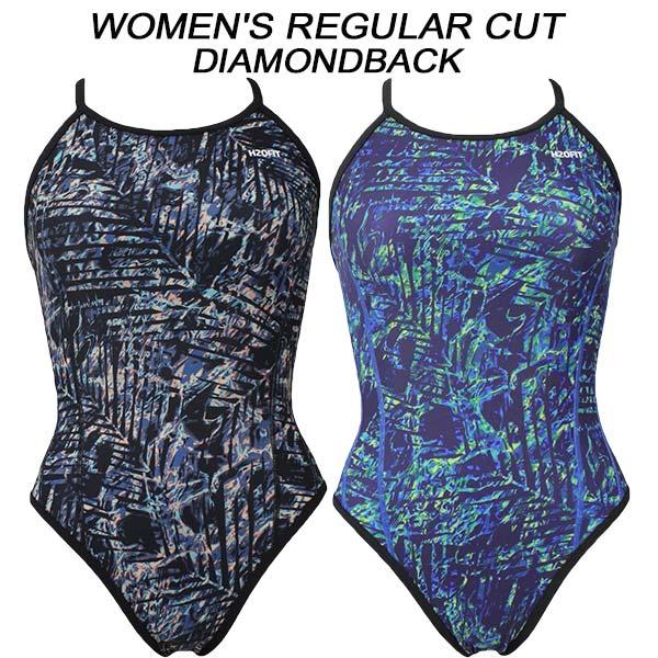 H2OFIT レディース競泳水着 練習用 ワンピース DIAMONDBACK H2-D010524