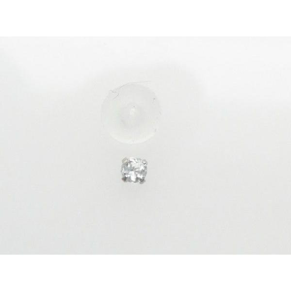K14WG 天然 アクアマリン 2ミリ ピアス 片方のみ 新品 ケース 保証書付