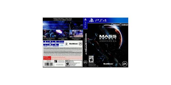 PS4ソフト Mass Effect: Andromedaのパッケージ画像