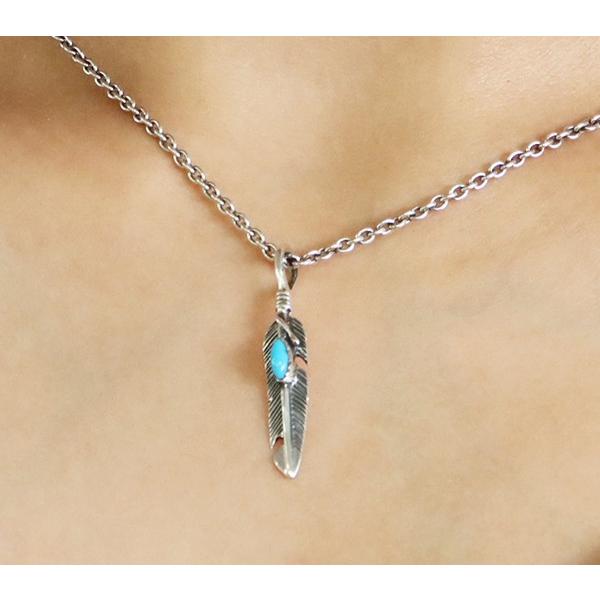 スモールフェザー(ターコイズ) (羽根)(ターコイズ) シルバー925 メイン ...