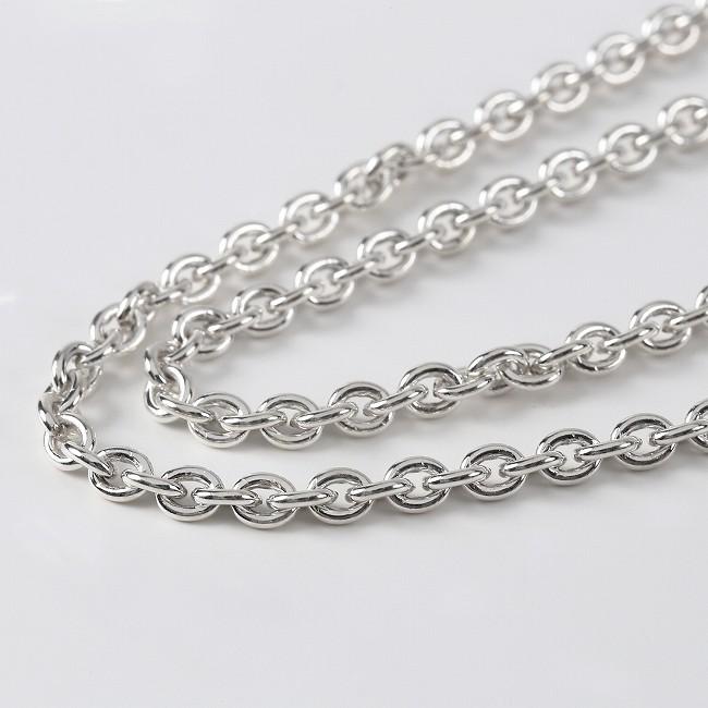 あずきチェーン(M)45cm太さ3mm シルバーチェーン アクセサリー