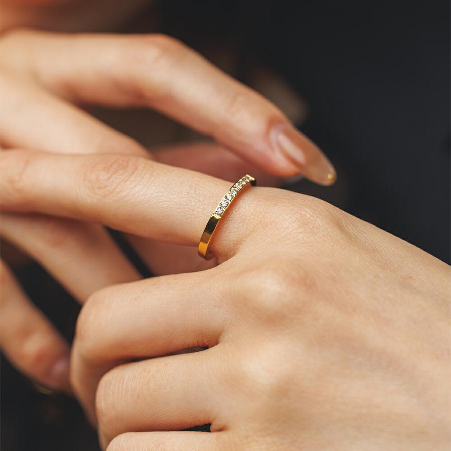 指輪 レディース ステンレス リング (27)CZ 選択可 銀色 金色 ピンク