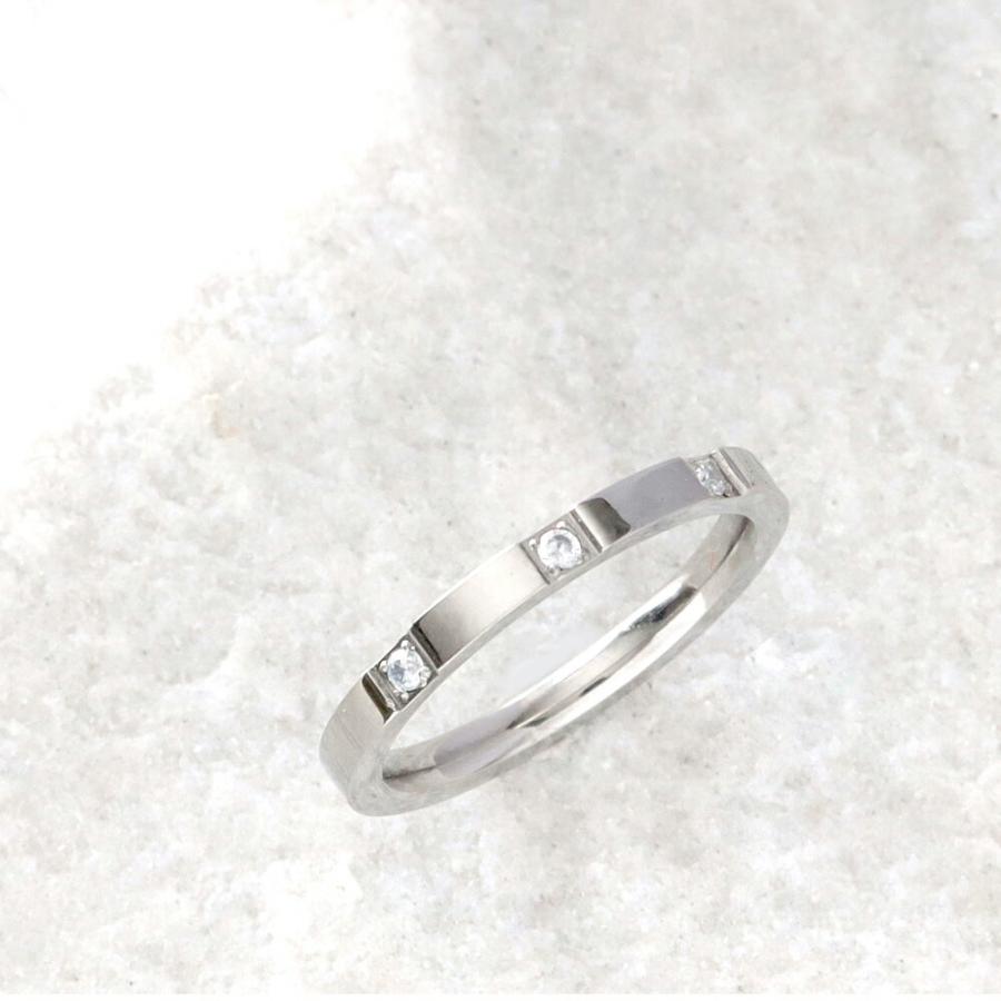 指輪 レディース ステンレス リング (28)CZ 選択可 金色 銀色 ピンクゴールド  316L 指輪 |  | 18