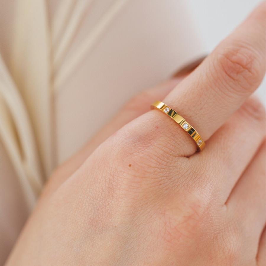 指輪 レディース ステンレス リング (28)CZ 選択可 金色 銀色 ピンクゴールド  316L 指輪 |  | 08