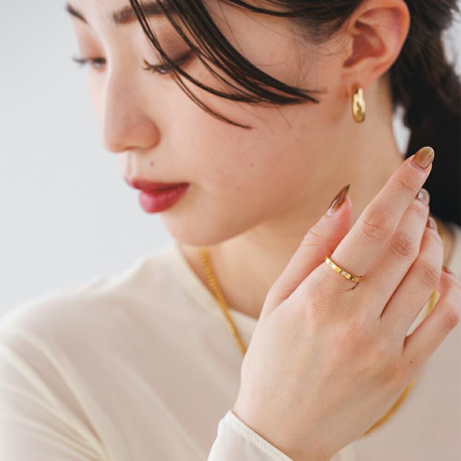 指輪 レディース ステンレス リング (28)CZ 選択可 金色 銀色 ピンクゴールド  316L 指輪 |  | 07