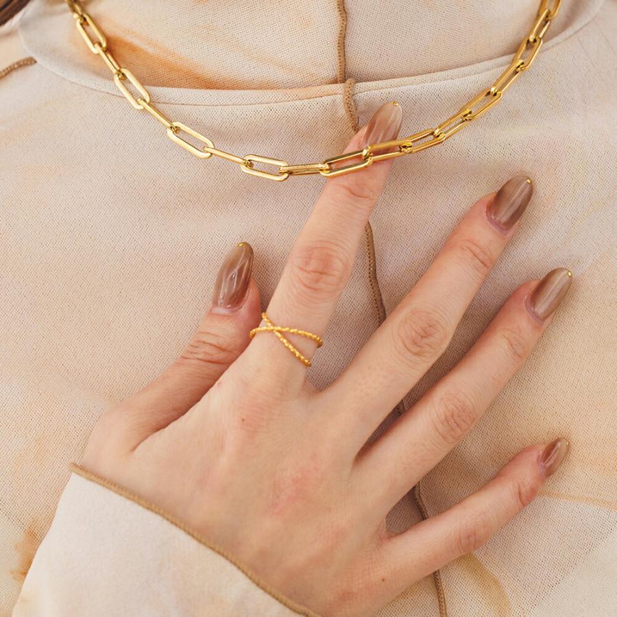 109様K18 ゴールド 3連リング