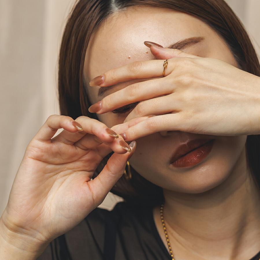 指輪 レディース ステンレス リング (117)結わき 選択可 (銀色 金色