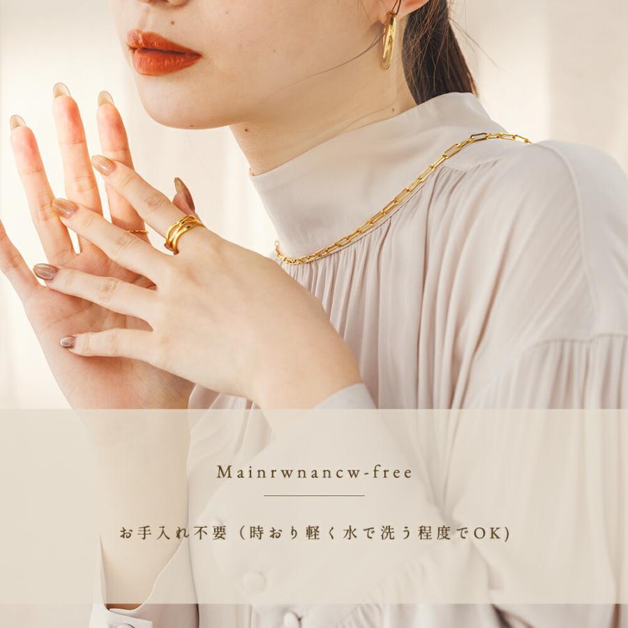 指輪 レディース ステンレス リング (199)ウェーブ3連風 選択可 銀色