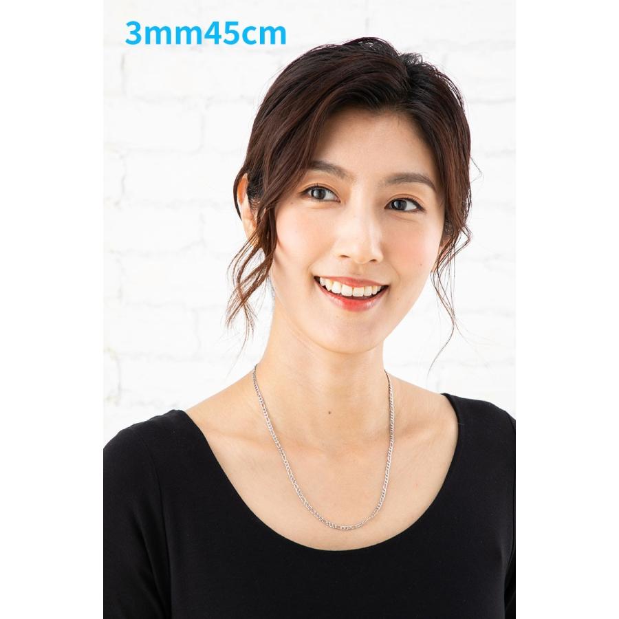 チェーン ネックレス レディース ステンレス フィガロチェーン 銀色 太