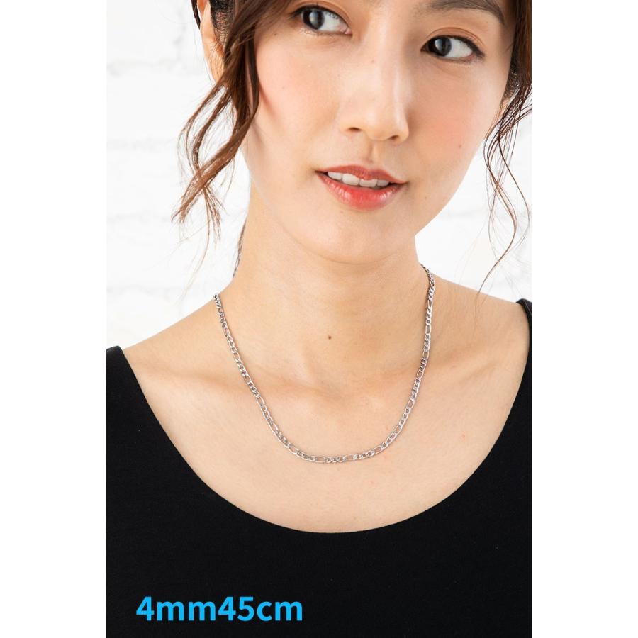 チェーン ネックレス レディース ステンレス フィガロチェーン 銀色 太