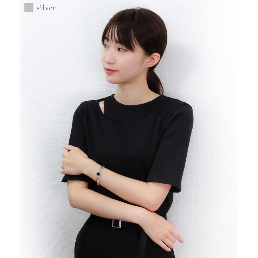 ステンレス ブレスレット(46) ローマ数字CZ 選択可 銀色 ピンクゴールド サージカル 316L 送料無料 金属アレルギー対応 レディース メンズ|0001pppcom|04