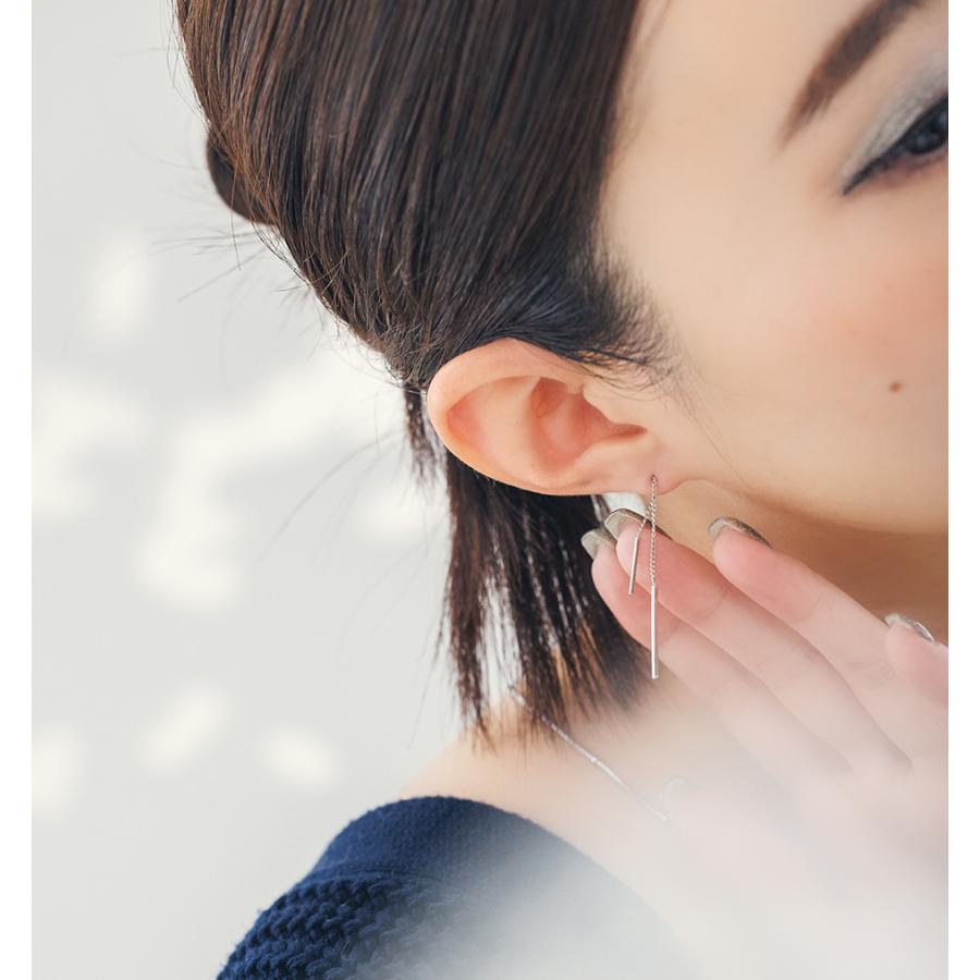 ピアス レディース ステンレス (148) チェーン スティック 2個セット