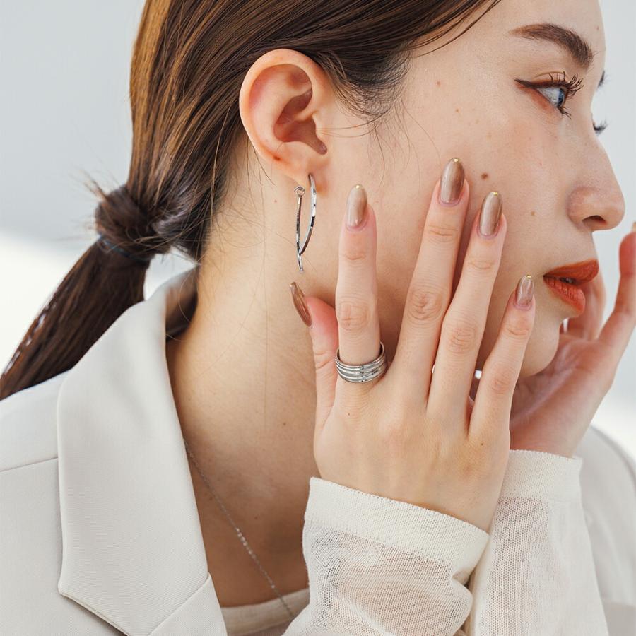 指輪 レディース ステンレス リング (276)ライン 選択可 (銀色 金色