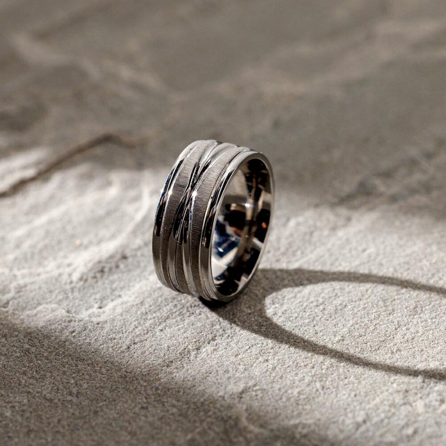 指輪 レディース ステンレス リング (276)ライン 選択可 (銀色 金色