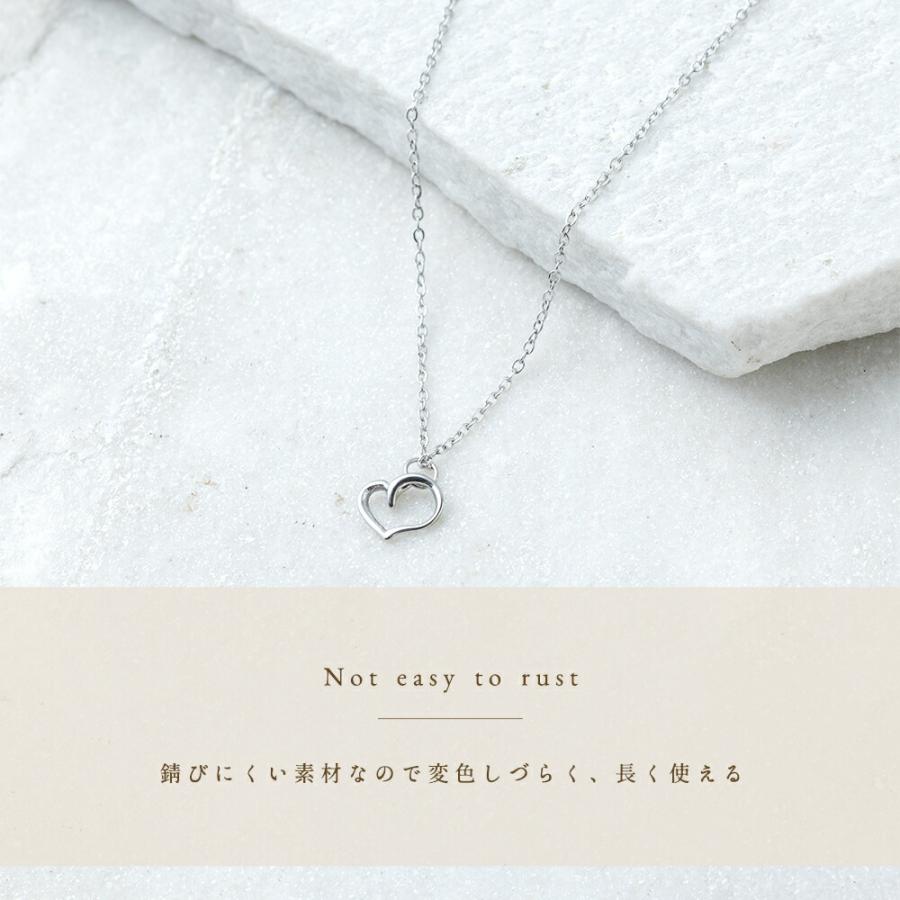 ネックレス レディース ステンレス (93) ハート選択可 銀色 金色