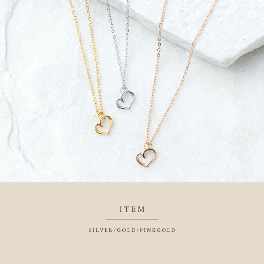 ネックレス レディース ステンレス (93) ハート選択可 銀色 金色