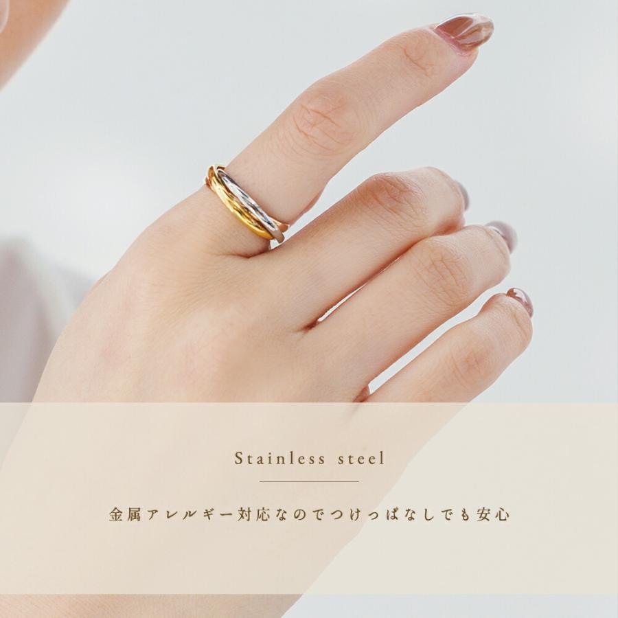 指輪 レディース ステンレス リング (337) 3連リング 選択可 (銀色 金色 ピンクゴールド) 指輪 トリニティ メンズ 送料無料 |  | 10