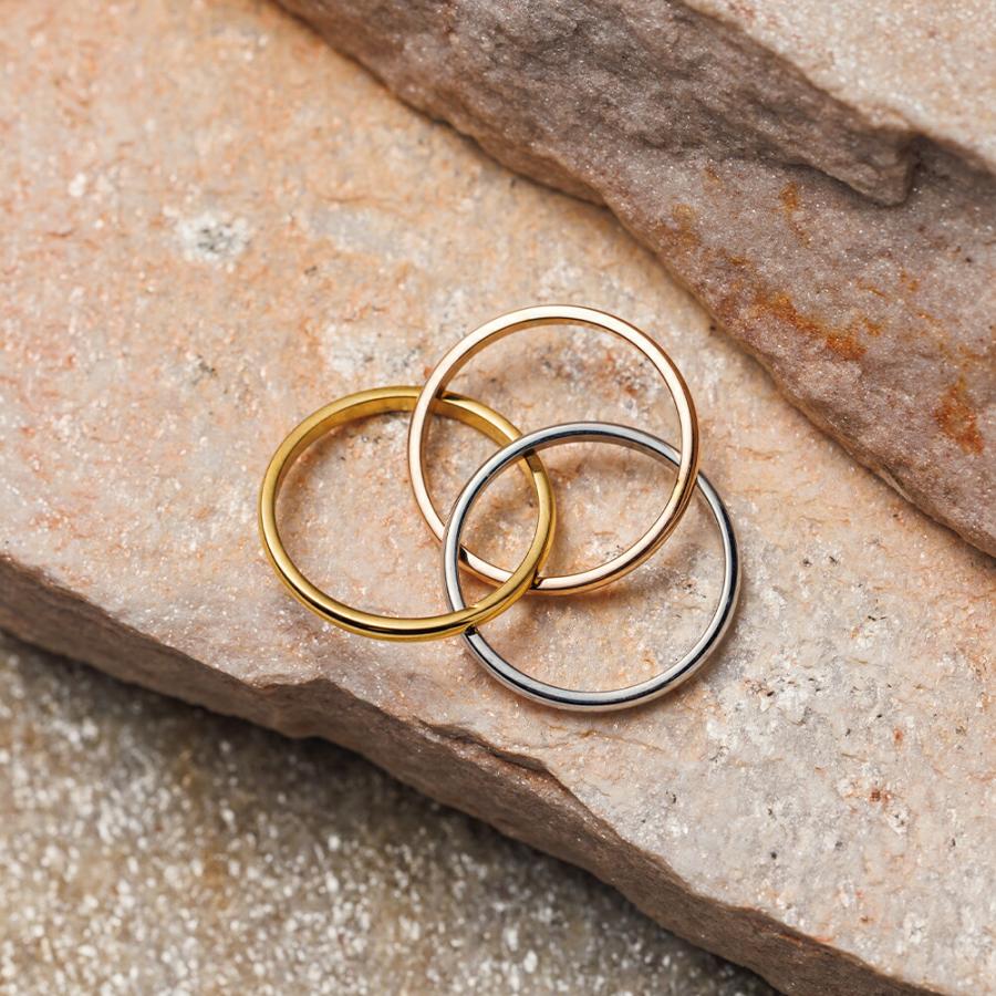 指輪 レディース ステンレス リング (337) 3連リング 選択可 (銀色