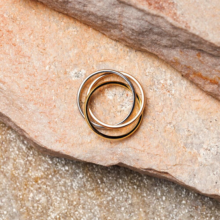 指輪 レディース ステンレス リング (337) 3連リング 選択可 (銀色 金色 ピンクゴールド) 指輪 トリニティ メンズ 送料無料 |  | 17