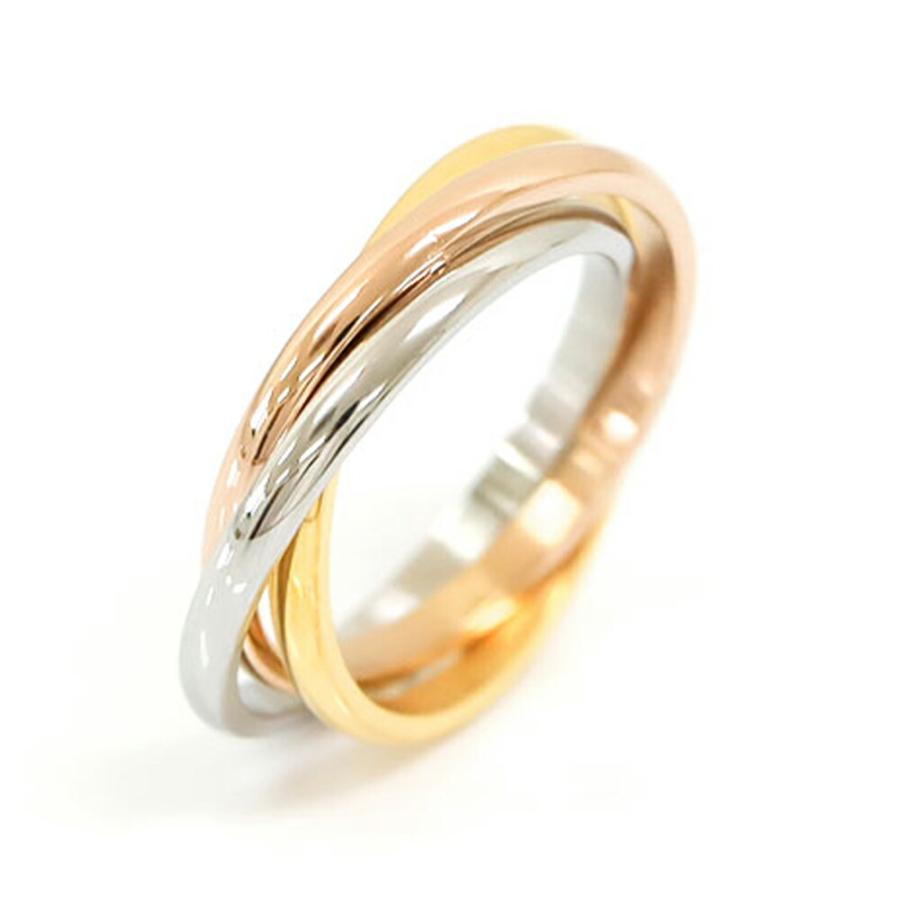 指輪 レディース ステンレス リング (337) 3連リング 選択可 (銀色 金色 ピンクゴールド) 指輪 トリニティ メンズ 送料無料 |  | 19