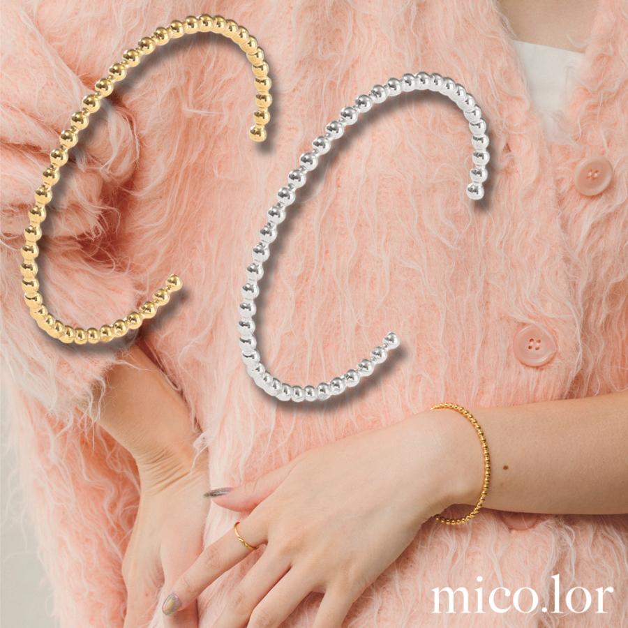 バングル レディース ステンレス (44) ボール 選択可 銀色 金色