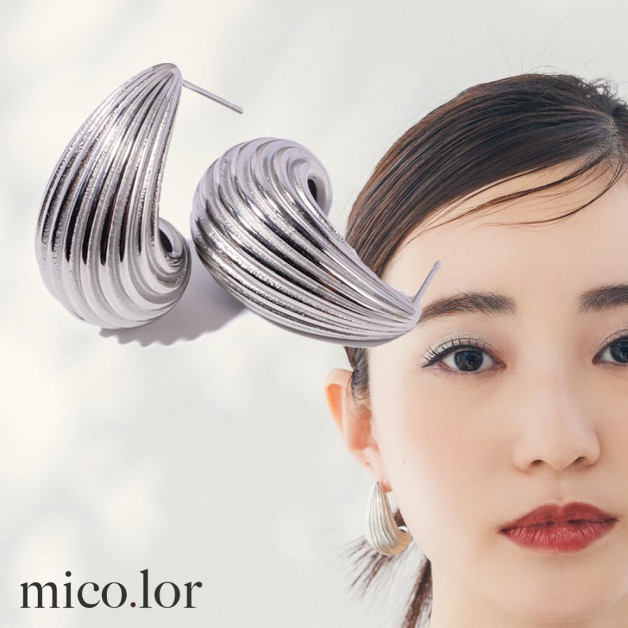 ピアス レディース ステンレス (262) しずく型 2個セット 銀色