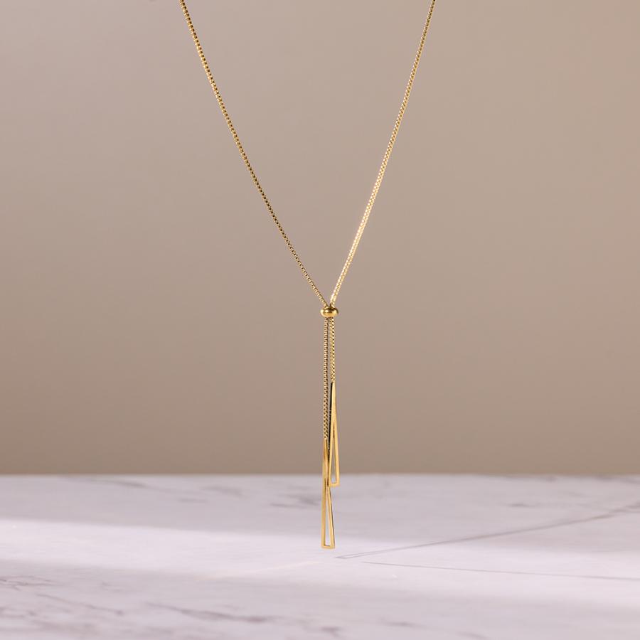 ネックレス レディース ステンレス (213) トライアングル 選択可 銀色