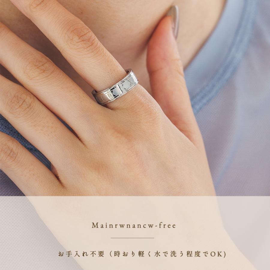 指輪 レディース ステンレス リング (34)ローマ数字 選択可 金色 銀色