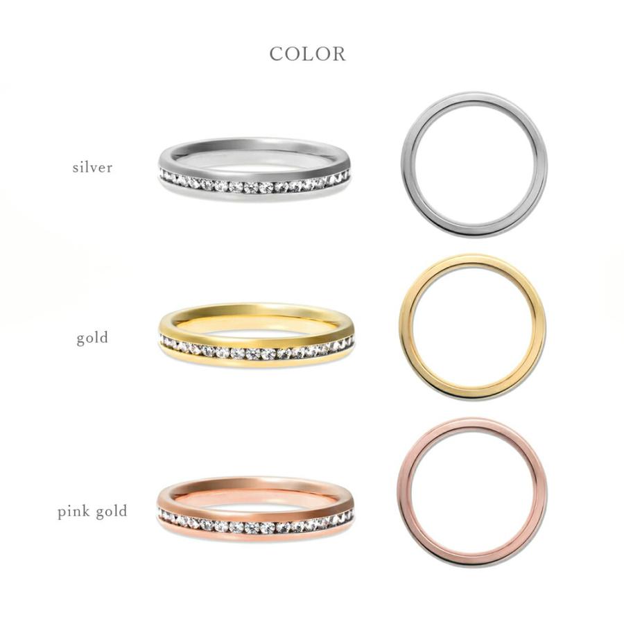 指輪 レディース ステンレス リング (39)CZ エタニティ 選択可 銀色