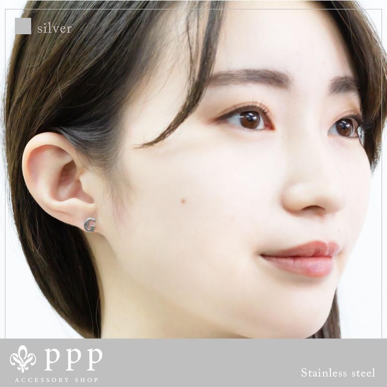 ピアス レディース ステンレス ピアス(73)2個セット カラー選択可 AからZまであり アルファベット 金色 銀色 ピンクゴールド |  | 15