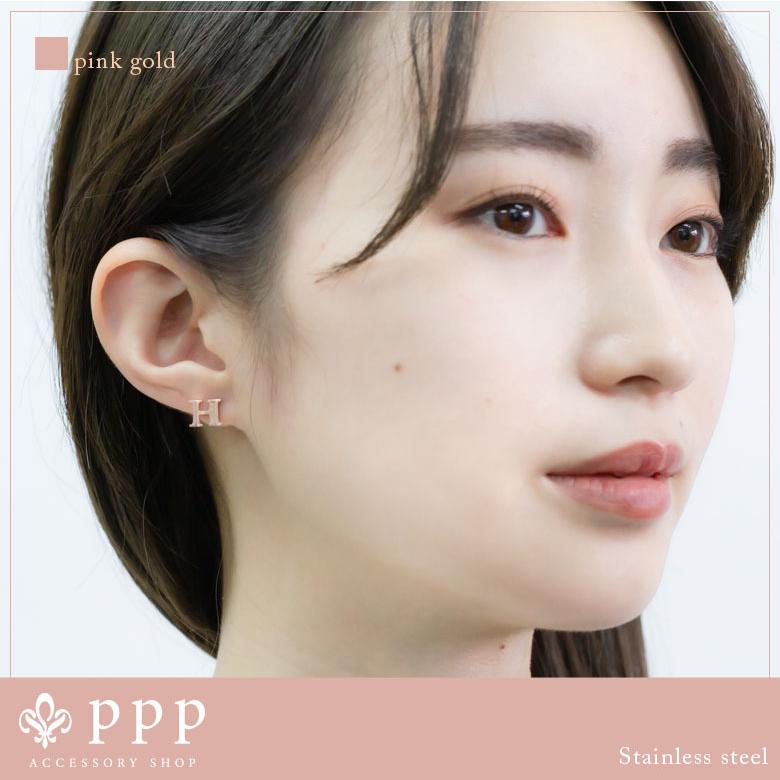 ピアス レディース ステンレス ピアス(73)2個セット カラー選択可 AからZまであり アルファベット 金色 銀色 ピンクゴールド |  | 20