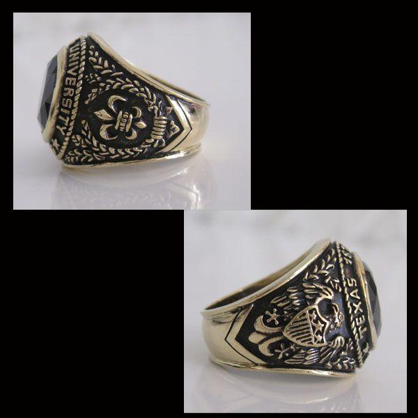 ブラスカレッジリング(3)黒BCZ11号 13号 15号 17号 19号 21号 23号 25号 メイン 指輪真鍮製ブラス |  | 02