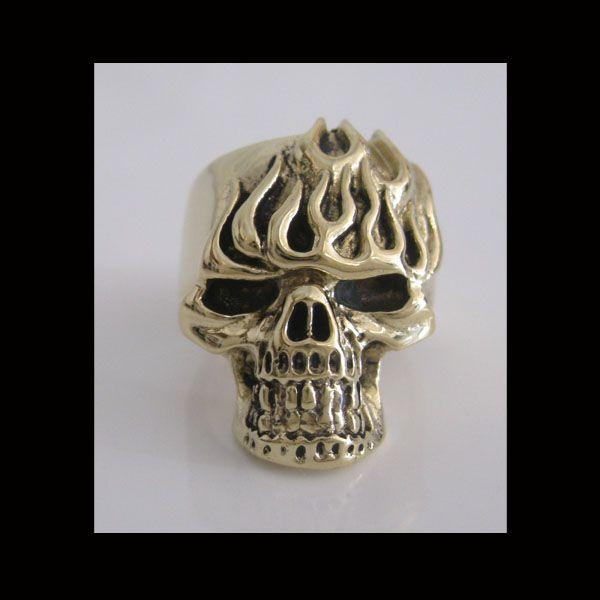 ブラススカルリング(7) 17号 19号 21号 23号 25号 メイン 指輪真鍮製ブラスドクロ |  | 01