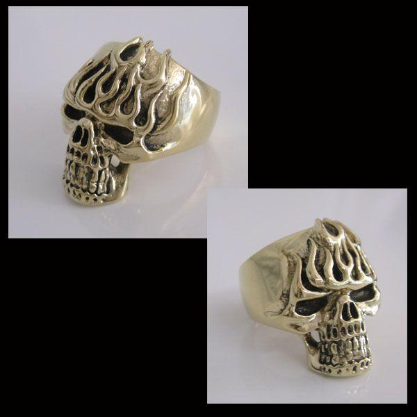 ブラススカルリング(7) 17号 19号 21号 23号 25号 メイン 指輪真鍮製ブラスドクロ |  | 02