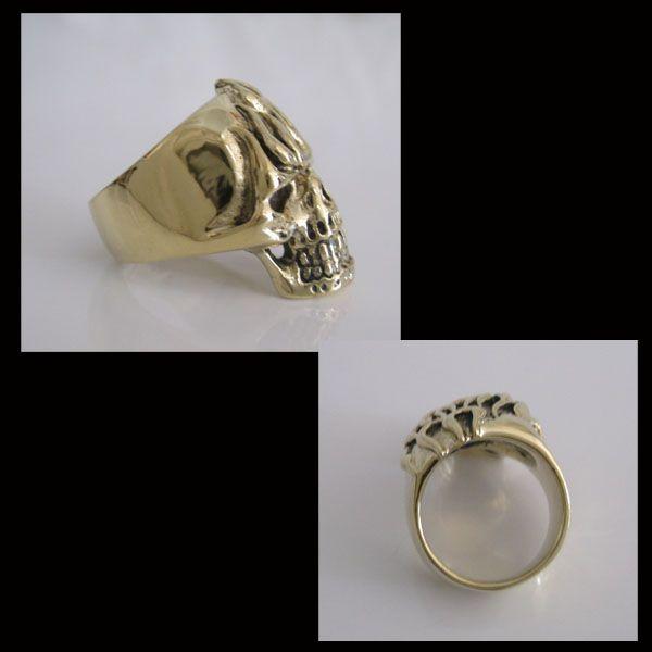 ブラススカルリング(7) 17号 19号 21号 23号 25号 メイン 指輪真鍮製ブラスドクロ |  | 03