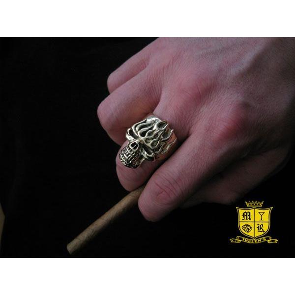 ブラススカルリング(7) 17号 19号 21号 23号 25号 メイン 指輪真鍮製ブラスドクロ |  | 04