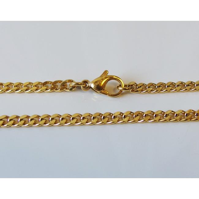 チェーン ネックレス レディース ステンレス 金色 喜平チェーン