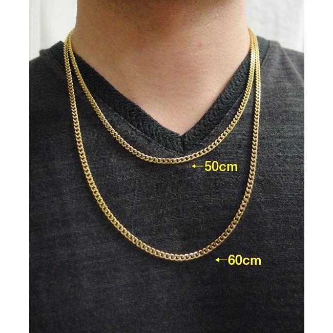 金色喜平チェーンネックレス 58g チェーンネックレス 喜平チェーン 幅10mm ステンレス IPメッキ