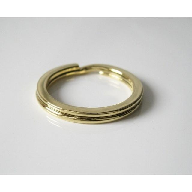 ブラス製キーリング(1)直径3.2cm メイン キーチェーン キーリング 真鍮製 ブラス 金色 |  | 01