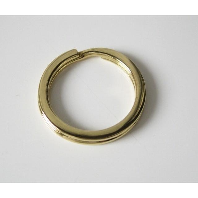 ブラス製キーリング(1)直径3.2cm メイン キーチェーン キーリング 真鍮製 ブラス 金色 |  | 02