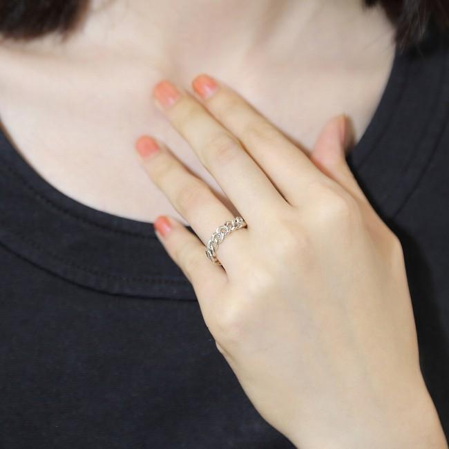 喜平チェーンリング(3)イブシなし メイン シルバー 指輪 メンズ