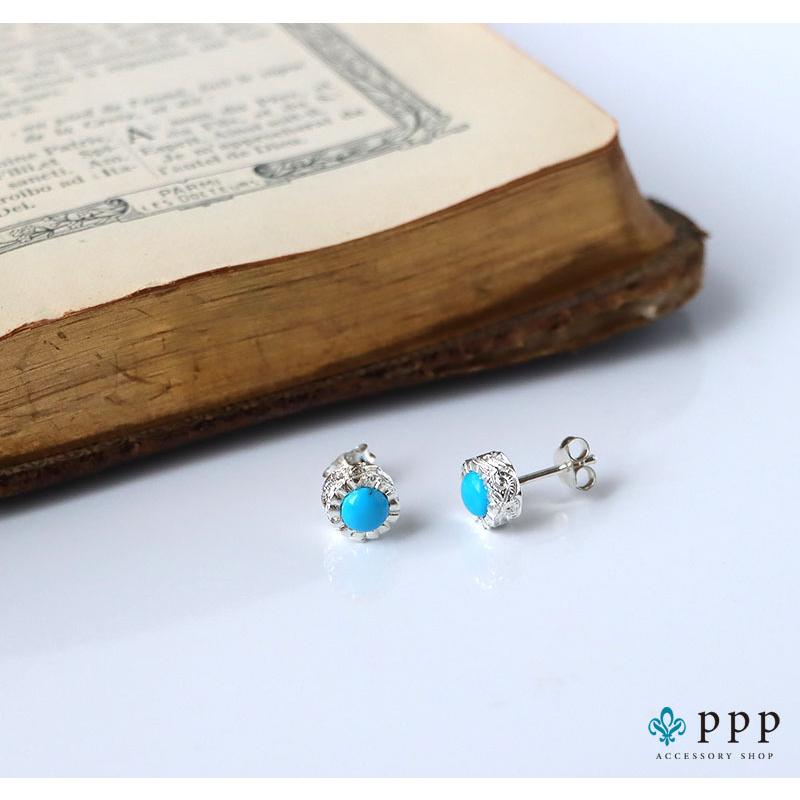 二連プルメリアのピアス プルメリアピアス(2)ターコイズ2個セット ピアス イヤリング シルバー
