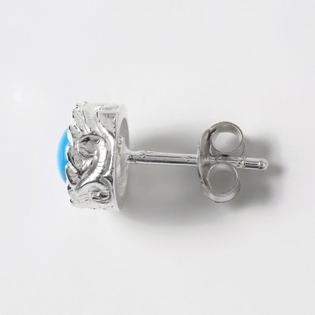 プルメリアピアス(2)ターコイズ2個セット ピアス イヤリング シルバー