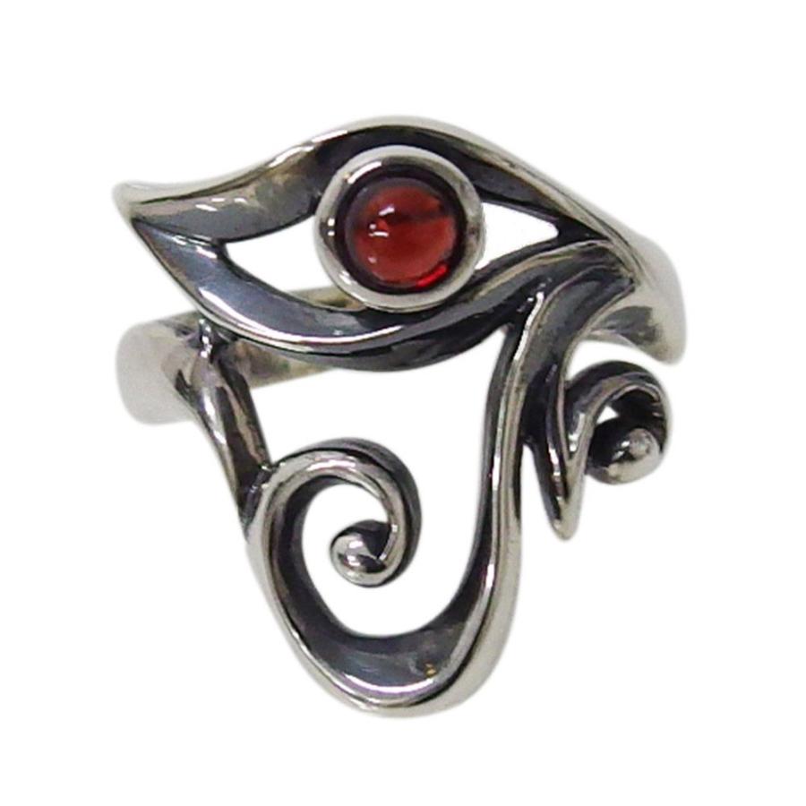 ホルスの目の指輪 3 ガーネット メイン 11号から25号 シルバー925 銀 メンズ レディース ガーネット 天然石 リング エジプト Sv3606 アクセサリー専門ショップ Ppp 通販 Yahoo ショッピング