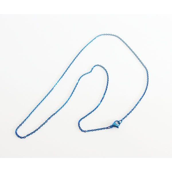 ネックレス レディース ステンレス ネックレス 平あずきチェーン青色1.5mm選択可40cm 45cm ネックレス |  | 01