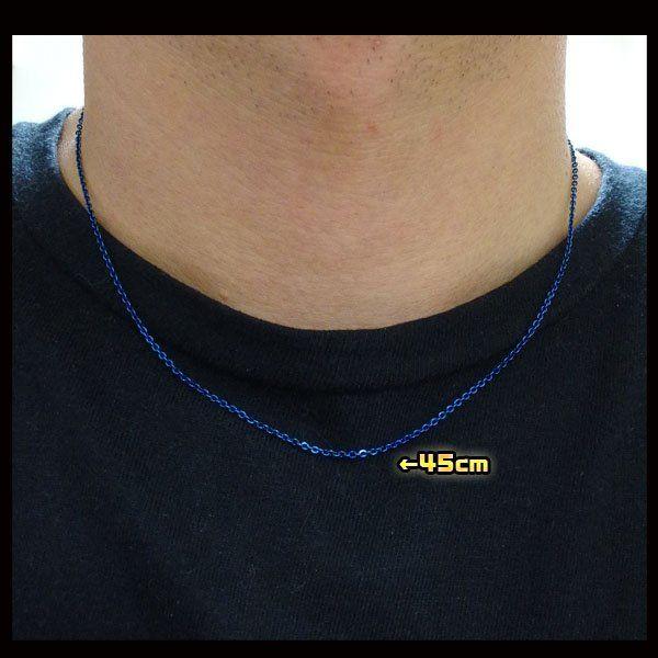 ネックレス レディース ステンレス ネックレス 平あずきチェーン青色1.5mm選択可40cm 45cm ネックレス |  | 03